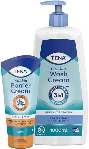 Hygienpaket Tena tvättkräm 3372+barriärkräm 400055